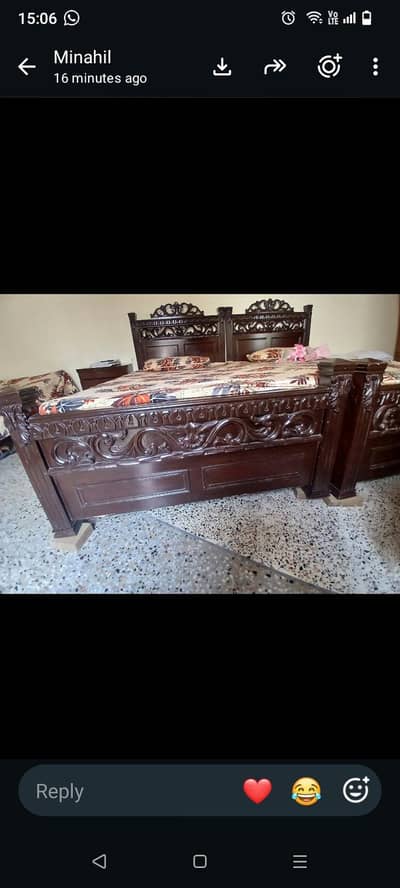 single bed with side table