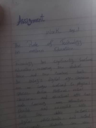 Assignment writing