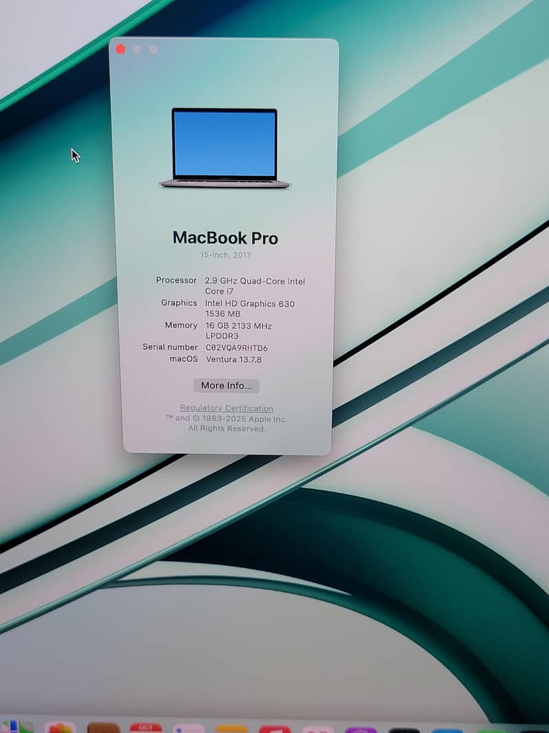 macbook pro 2017 15 inch 6