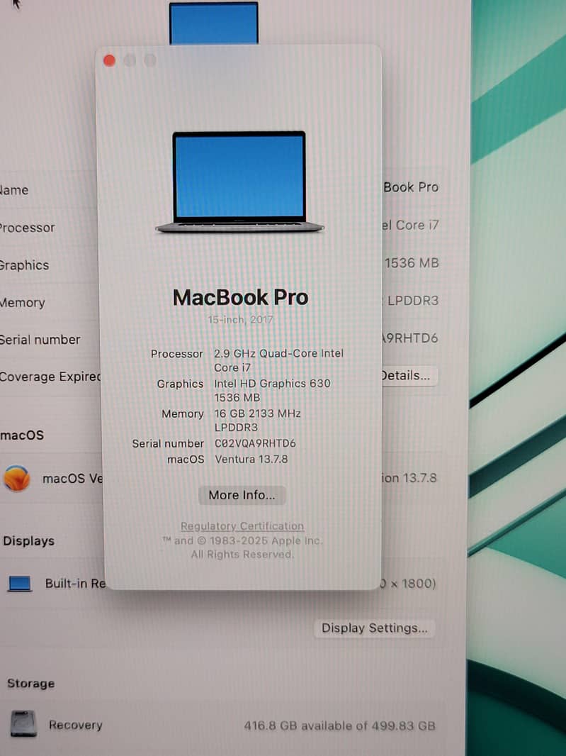 macbook pro 2017 15 inch 7