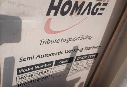 Homage, Semi Automatic Washing Machine