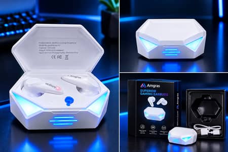 Amgras A8 Pro Wireless Gaming Earbuds | Premium Bluetooth Earphones