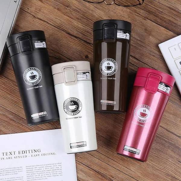 T  380ML Stainless Steel Mug Thermos Vacuum Insulated Travel Tumbler Coffee Mug Cup