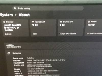Gaming setup for sale specs in description