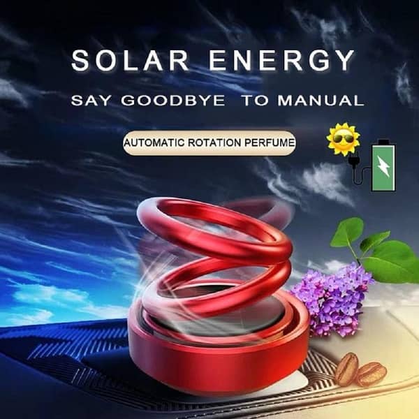 Auto Car Double Ring Rotating Solar Energy Car Air Freshener