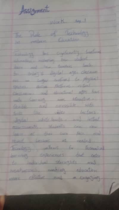 Assignment writing