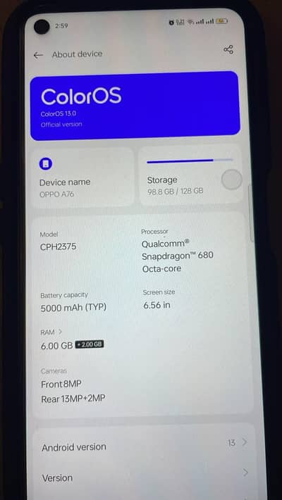 OPPO A76