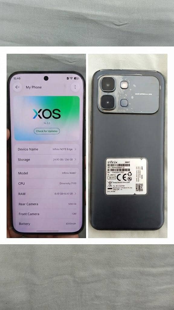 Infinix Note edge 0