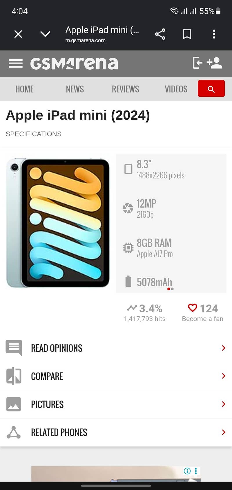 iPad Mini, A17 Pro 3