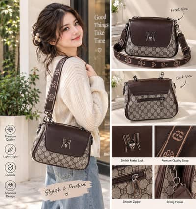 Stylish Brown Shoulder Bag – Trendy & Elegant