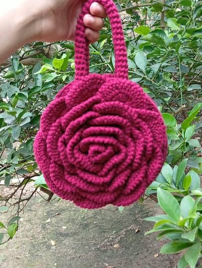 Rose bag crochet