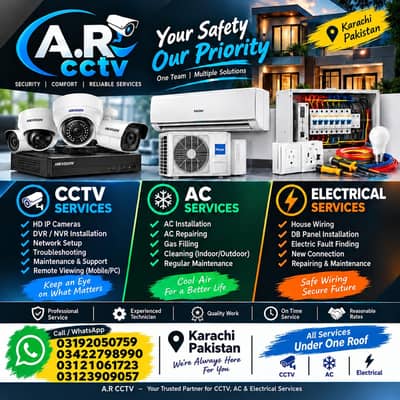 CCTV, AC & Electrical Services | Installation & Repair in Karachi
