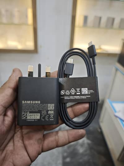 Samsung 45W Genuine Fast Charger + Type-C Cable | Super Fast Charging