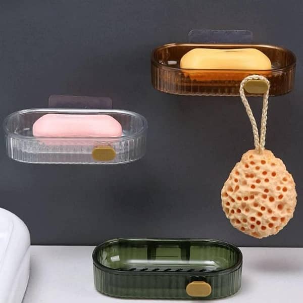 T  Luxury Soap Box Dish Bathroom Storage Plate Tray Holder Case Soap Holder