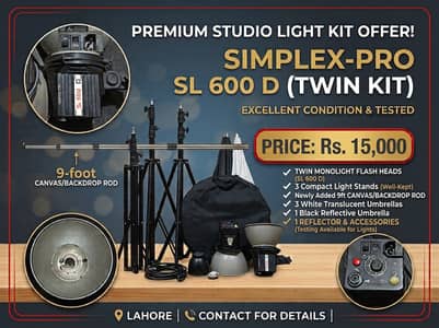 Studio Setup (Lights and stands) @ Rs. 15,000