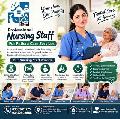 Professional Home Nursing Staff | Patient Attendant | Nanny | Nurse