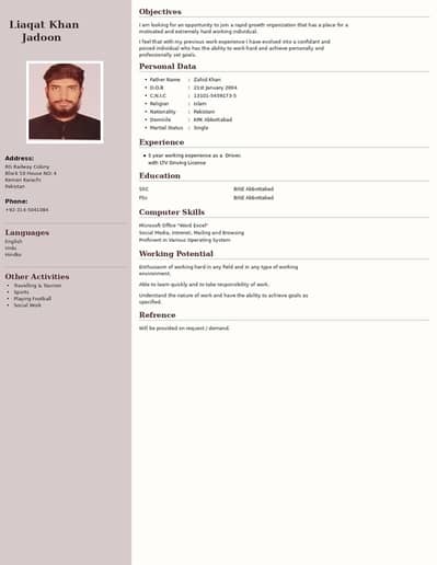 5 Years experienced LTV driver Available kemari karachi DHA CLIFTON