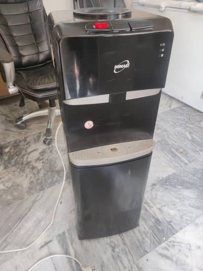 Homage 3 taps water dispenser with mini fridge