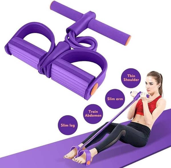 T  Multifunction Resistance Band Roller Pulley Belly Pull Open Shoulder Beautiful Back Thin Arms Weight Loss Waist Home Fitness Aid Prime Shop