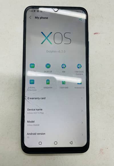 Infinix Hot 9 Play 4Gb ram 64Gb rom Dual sim Pta approved