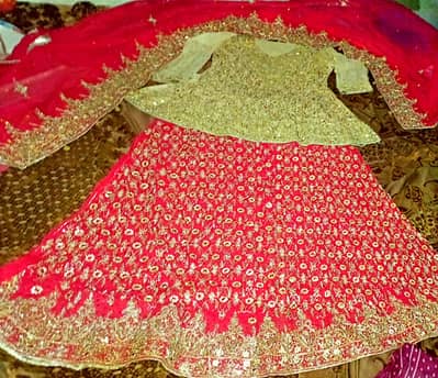 Bridal Lehnga | Barat Dress | Embroidered Wedding dress | Used  Once