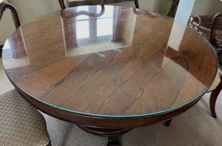 raound dinning table glass top