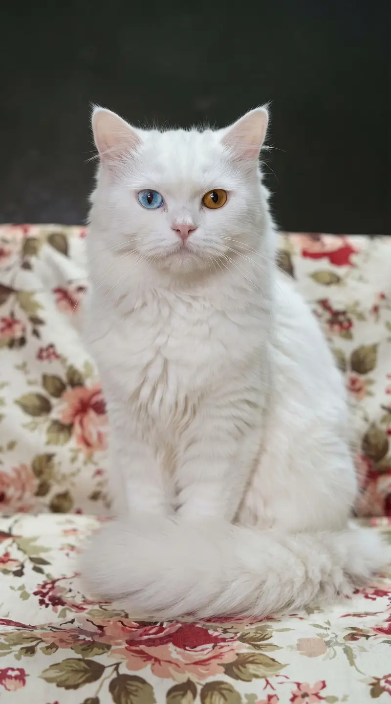 Persian White Cat Pair | Male Odd eyes & Female Blue eyes — photo 3