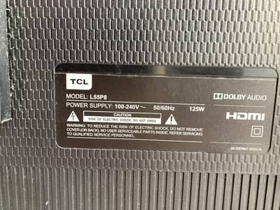 TCL 55 inches 4k smartLEDTV Broken screen/original motherboard & parts