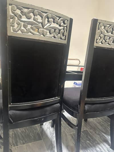 6 seater dining table glass top