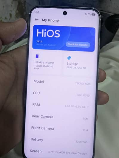 Tecno spark 40 pro plus