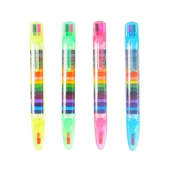 T  School stationery Kawaii writing pen student painting color 20 color wax 1 piece creative color pencil multi-color art pen children's gift school Buried Buzie