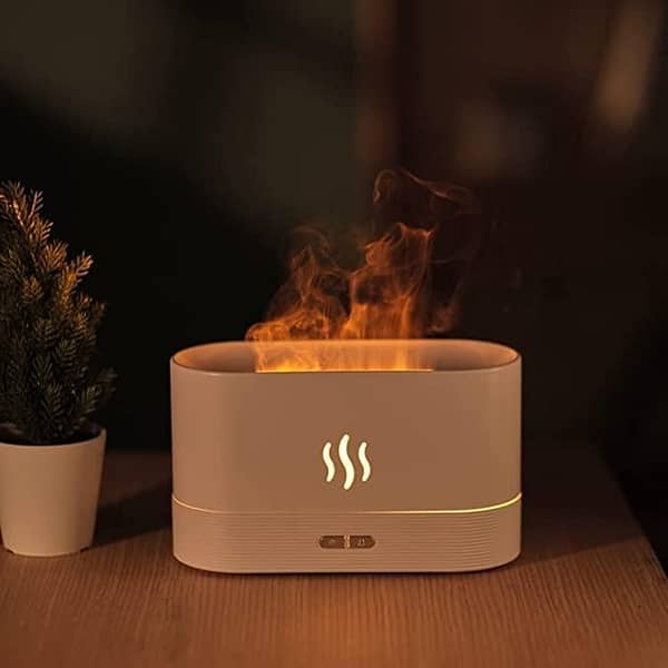 T  Flame Aroma Diffuser Air Humidifier Ultrasonic Cool Mist Maker Fogger Led Essential Oil 3D Effect Fire Lamp Difusor Air Humidifier