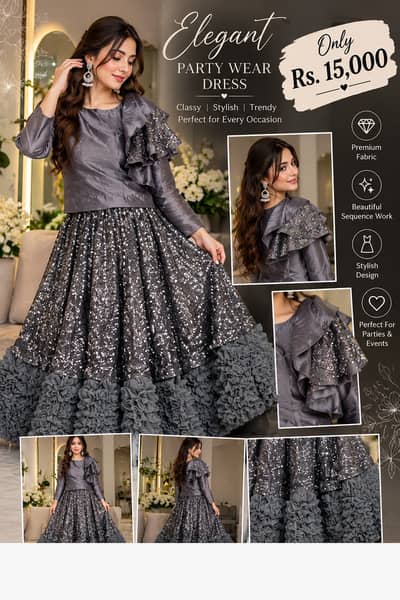 Elegant Pink & Golden Sharara 3-Piece Formal Dress | Party Wear