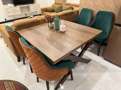 Wooden dining table