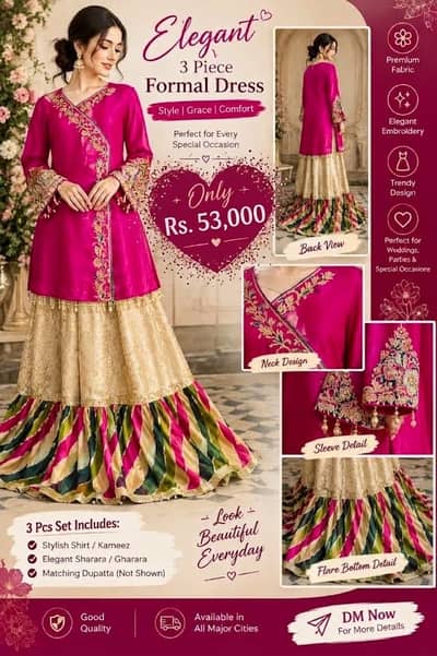 Fancy 3-Piece | Formal Dress for Sale | Perfect for wedding | formal