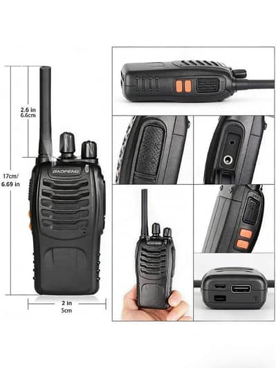 Wireless Walkie Talkie Pair Set Long Range