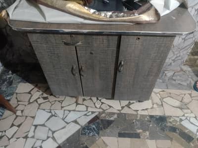 wooden iron table