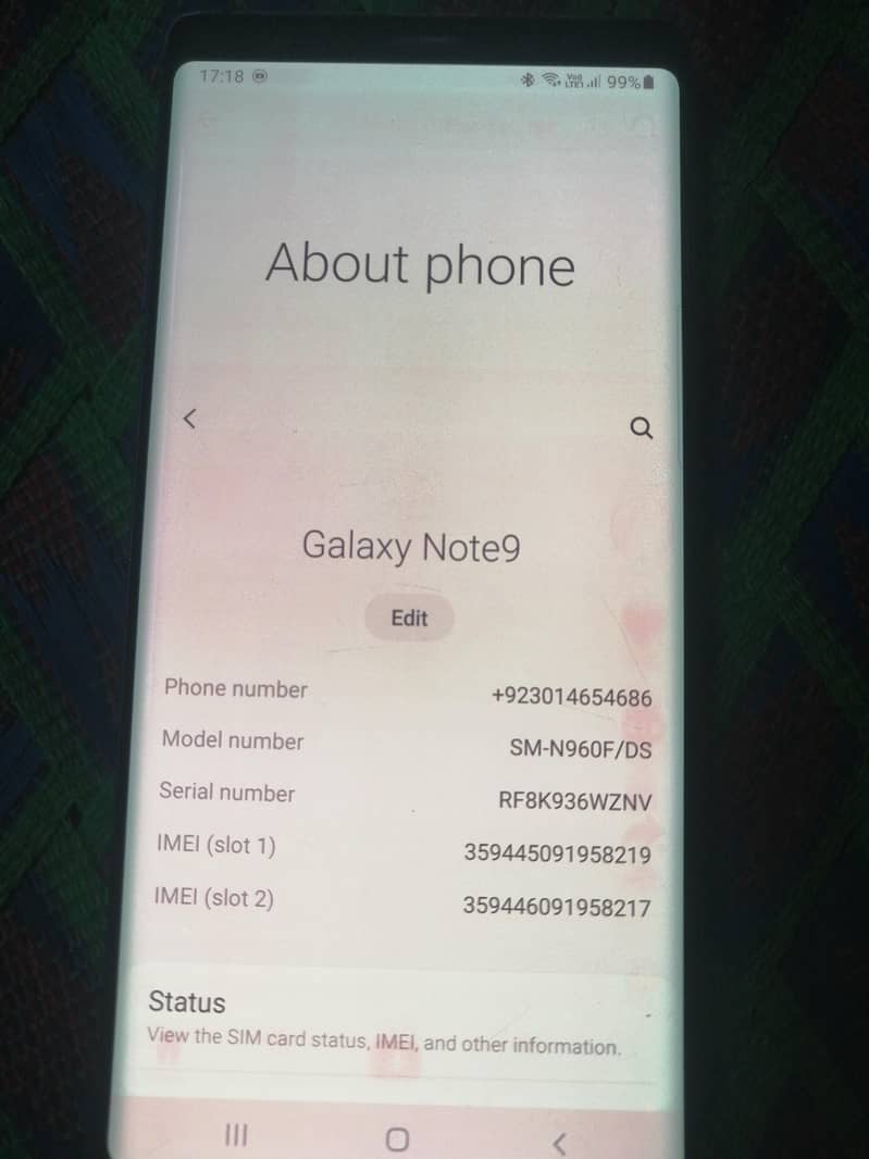 Samsung Mobile Note 9 3