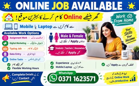Online Job / Full Time / Assignments Job / Data Entry / Work From Home
