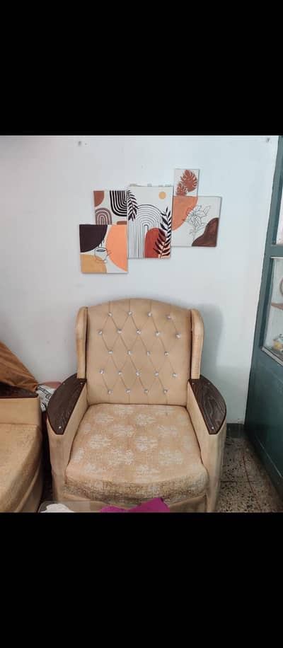 five seaster wooden sofa set