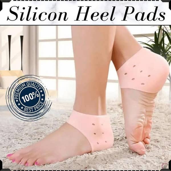 T  Silicone Gel Heel Pad Socks for Pain Relief and anti crack heel 1 Pair Heel Cups Heel Guards Heel Protectors Heel Sleeves for Relieve Plantar Fascitis Inserts, Heel Pads Cushion Heel Pain, Heal Dry Cracked Heels