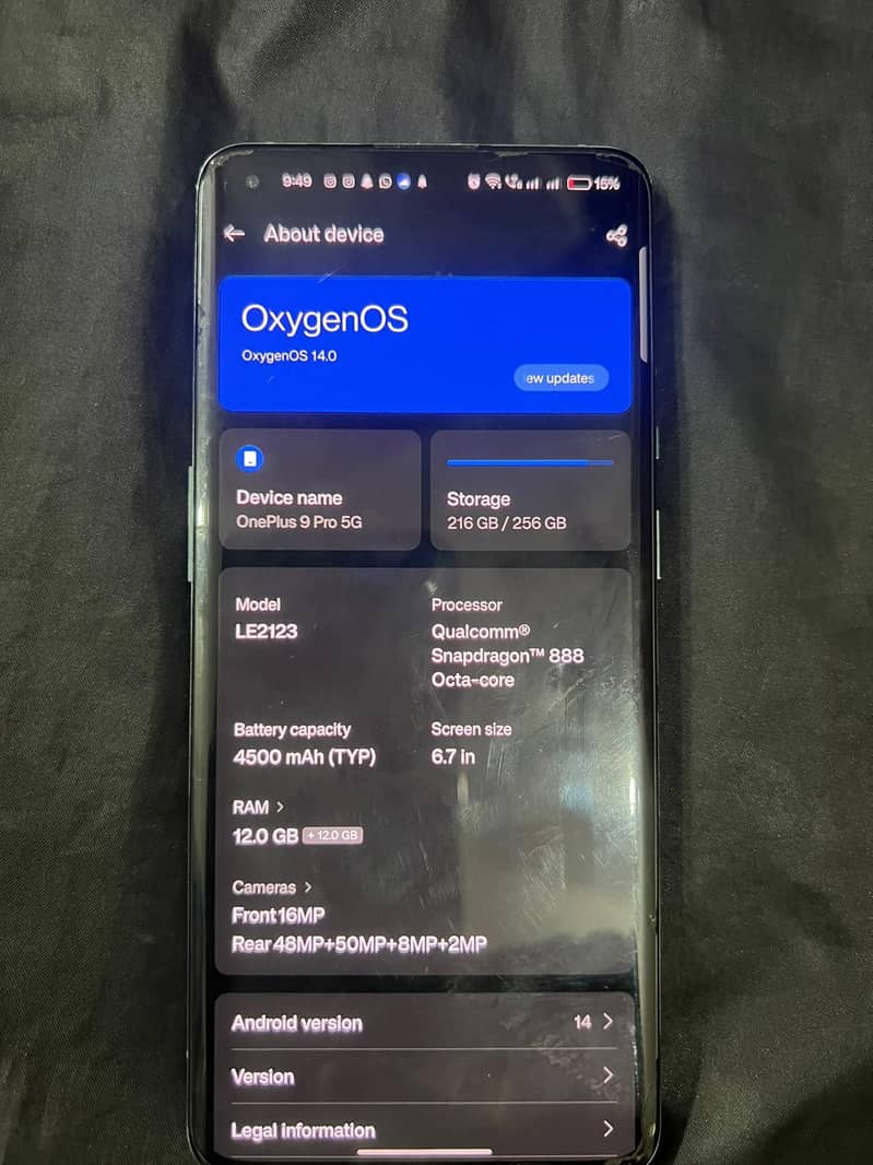 One Plus 9 Pro 9