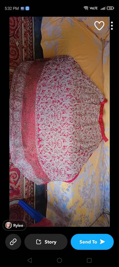 bridal lehnga is for sale only one time weared