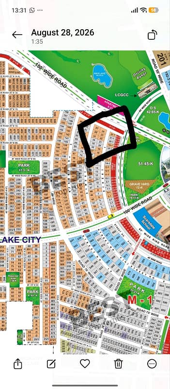 M3 block 21 Marla plot