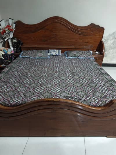 wooden bed for sale with matress