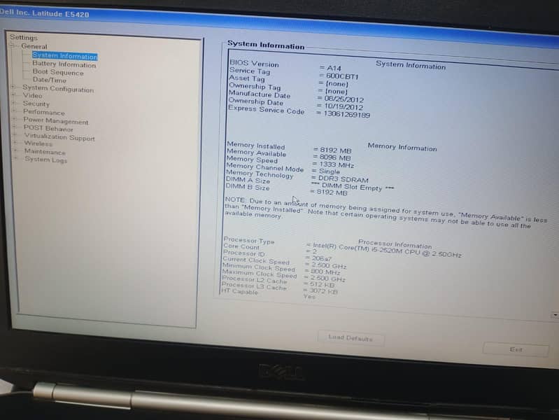 Dell I5 2nd generation 3