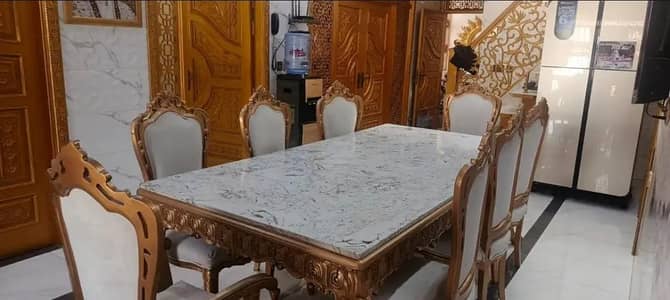 Dining table with Eight chairs