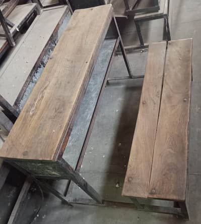school chairs and desk used