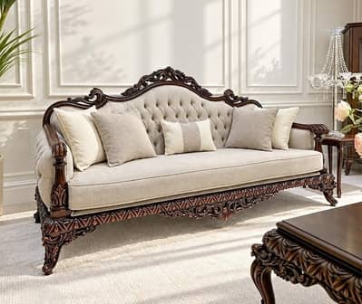 Full sofa set as you want made with pure wood  you can contact us .