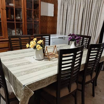 Wooden Dining Table and 6 Chairs set